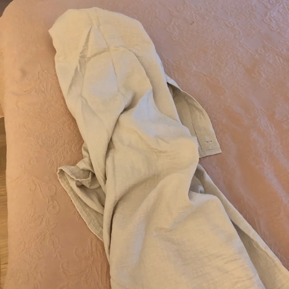 Beige Textured Shower Curtain